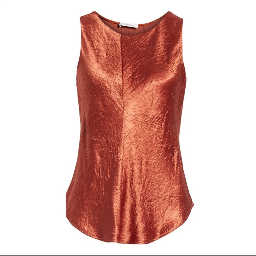 Vince Satin Tank Top Blouse